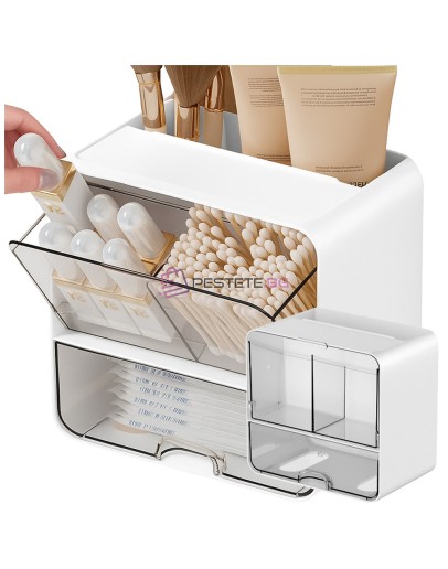 Шкаф органайзер с чекмедже за съхранение на козметика за банята